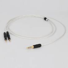 Preffair-Cable de auriculares E0413, 2,5mm/3,5mm/4,4mm, equilibrado, 8 núcleos, plateado, para ATH-R70X R70X 2024 - compra barato