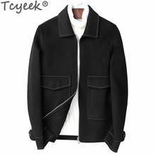 Tcyeek-Chaqueta de lana para hombre, abrigo corto cálido, moda coreana, para otoño e invierno, 81Z8801, 2020 2024 - compra barato