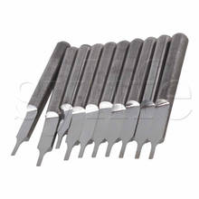 10x Parallel Carbide 1mm CNC PCB Milling Cutter Bits for Color Plates Acrylic 2024 - buy cheap