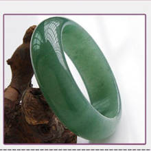 Pulseira de jade verde de jade 100% real, bracelete de jade com esculpir à mão, joia de jade real para mulheres, 2024 - compre barato