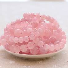 Natural Pink Crystal Bead Bracelet Hibiscus Jade Bangle Charm Jewellery Fashion Accessories Carved Amulet Gifts for Women Men 2024 - buy cheap