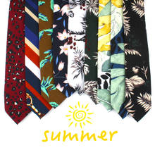 Linbaiway gravata de 7cm para homens, gravata artesanal de algodão com 7cm, para mulheres, estilo casual e de negócios, gravatas, com logotipo personalizado 2024 - compre barato