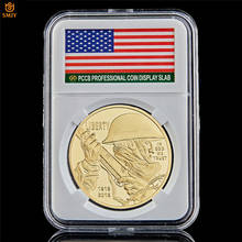 Moneda de desafío del ejército militar WW I, US Lady Liberty In God, We Trust, Token de Metal chapado en oro, moneda conmemorativa coleccionable W/PCCB 2024 - compra barato