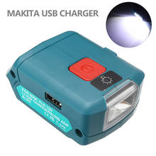 Carregador de bateria de íon de lítio, adaptador usb com luz de led para makita bl106 bl02 bl104 carregadores de energia adaptador usb 2024 - compre barato