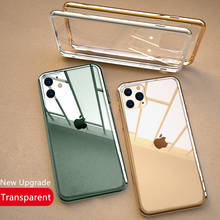 Luxury Clear Transparent Case for iPhone 11 Pro X XS MAX XR 8 7 6 6S Plus Plating Soft Silicone Back Cover Ultra Thin Phone Case 2024 - buy cheap