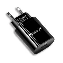 Быстрая зарядка 3,0 быстрое зарядное устройство Usb QC3.0 портативный дорожный настенный адаптер для смартфона iPhoneX Xiaomi Samsung EU US Быстрая зарядка 2024 - купить недорого