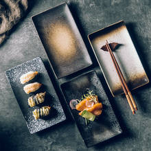 Plato rectangular grande creativo de 8,5 pulgadas, plato de cerámica de estilo japonés, plato de sushi, vajilla bonita de panel plano de gran tamaño 2024 - compra barato