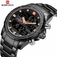 NAVIFORCE Fashion Business Top Brand New Men Quartz LED Date Watch Men's Genuine Leather Sport Watches Men Clock Relogio Masculi 2024 - buy cheap