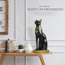 ERMAKOVA-estatuilla de gato egipcio, escultura de Animal, artesanía de resina, decoración de escritorio para el hogar y la Oficina, regalo 2024 - compra barato