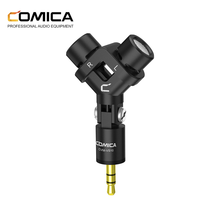 COMICA CVM-VS10 Mini Flexible XY Stereo микрофон для GOPRO, камеры 2024 - купить недорого