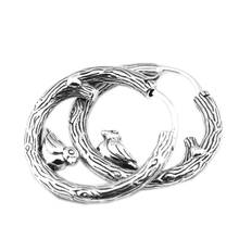 Spring Bird Hoop Earrings for Women Vintage Circle Shape Girl Earrings Fashion 925 Sterling Silver Jewelry Earrings Female 2024 - buy cheap