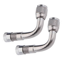 2 Pack 90° Tire Stem Extender Motorcycle Car Tire Valve Extension Adapter Silver 2024 - buy cheap