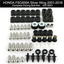 Fit For HONDA  FSC600A Silver Wing 2001-2018 Complete Cowling Full Fairing Bolts Kit Nuts Clips Covering Bolts Stainless Steel 2024 - buy cheap