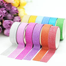 Glitter Tape Decorative Washi Tape Paper DIY Scrapbooking Adhesive Tapes for Photo Album Stationery Christmas Party Craft Decor 2024 - buy cheap