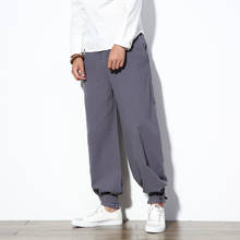Pantalones bombachos de lino y algodón de estilo chino para hombre, ropa tradicional china, moda, talla grande 5XL 2024 - compra barato