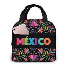 Insulated Lunch Bag Thermal Mexican Traditional Tote Bags Cooler Picnic Food Lunch Box Bag For Kids Women Girls Men Children 2024 - buy cheap