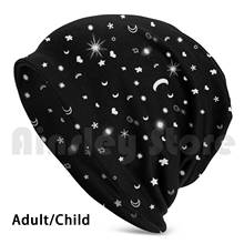 Black Universe Space Beanie Hedging Cap DIY Print Cushion Black Universe Galaxy Space Moon 2024 - buy cheap