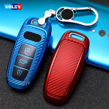 Soft TPU Carbon Fiber Car Remote Key Case Cover Fob For Audi A6 C8 A7 A8 Q8 2018 2019 Car Smart Key Full Cover Shell Accessories 2024 - buy cheap