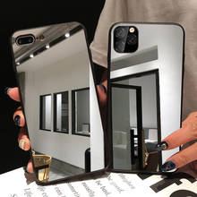 Capa de proteção para iphone, capa espelhada para telefone inteligente, de acrílico, da moda, para iphone vários modelos 2024 - compre barato