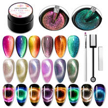 MEET ACROSS-esmalte de Gel magnético para manicura, barniz híbrido para ojos de gato y galaxia, esmalte de uñas de Gel UV, 5ml 2024 - compra barato
