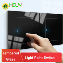 86 Type Black Tempered glass Switch 1 2 3 4 gang 1 2 way Lizard Point Switch Comuter TV Telephone Socket Household Wall Switch 2024 - buy cheap