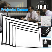 16:9 Simple Projector Curtain 60/72/84/100/120/150 inch Portable HD Display Movie Screen Office Conference Projection Screens 2024 - buy cheap