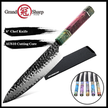 Grandsharp 8" Handmade High Carbon Kitchen Chef Knife Japanese Chopping Knife Meat Cleaver Sashimi Knife for Kitchen Cooking 2024 - buy cheap