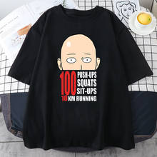 Женские футболки с принтом ONE PUNCH MAN The Way For The Force, брендовые футболки с круглым вырезом, свободная одежда из мультфильма, модная футболка с принтом 2024 - купить недорого