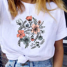 Women Graphic Summer Spring Floral Flower 90s Love Short Sleeve Cartoon Lady Clothes Tops Tees Print Female Tshirt T-Shirt 2024 - buy cheap