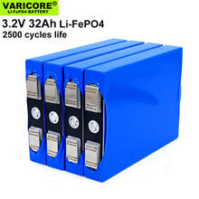 Pacote de bateria lifepo4 3.2v 32ah, 4 unidades, bateria de motor, níquel, taxa de fosfato, 32000mah 12v 24v 2024 - compre barato