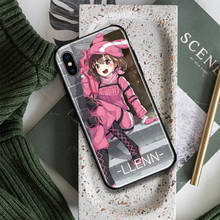 Llenn arma gale online manga vidro temperado macio silicone caso do telefone capa escudo para iphone se 6s 7 8 plus x xr xs 11 pro max 2024 - compre barato