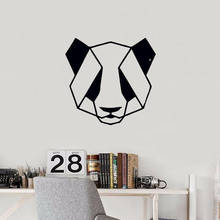 Геометрическая Наклейка на стену панда животное оригами дверь окно Виниловая наклейка для спальни гостиная детская комната офис Интерьер Декор Фреска E178 2024 - купить недорого