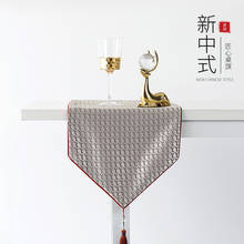 Camino de mesa de rejilla pequeña de estilo chino, cubierta de mesa con borlas para decoración de armario de TV, zapatos sencillos y modernos 2024 - compra barato