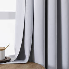 Cortinas corta luz modernas customizáveis, para sala de estar, quarto, janelas, cores sólidas 2024 - compre barato