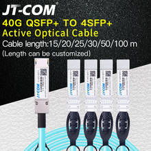 Cable de fibra QSFP + a 4xsfp + AOC de 40G, 15m, 20m, 25m, 30m, 50m, 100m, módulo MPO SFP OM3OM4, soporte de Cable óptico activo, longitud personalizada 2024 - compra barato