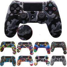 Capa de silicone anti-deslizamento para controle, película protetora para sony playstation dualshock 4 ps4 slim ps4 pro, acessório de jogo 2024 - compre barato