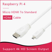 Официальный Raspberry Pi 4 Micro HDMI в Стандартный HDMI (A/M) 1 м и 2 м кабель 2024 - купить недорого