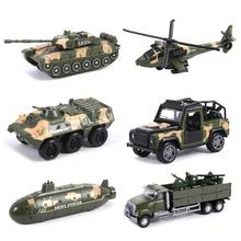 Tanque militar a escala 1:52, coche blindado, submarino de infantería, modelo de Metal duradero, vehículo todoterreno de juguete, regalos de cumpleaños para niños 2024 - compra barato