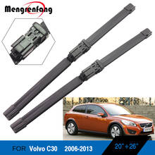 Para Volvo C30 coche limpiaparabrisas de goma blanda cuchillas Limpiaparabrisas delantero botón armas 2006, 2007, 2008, 2009, 2010, 2011, 2012, 2013 2024 - compra barato