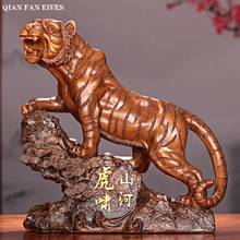 Resin pattern tiger sculpture statue，Modern art sculpture，Domineering wild animal home decoration crafts，Business gift statue 2024 - buy cheap