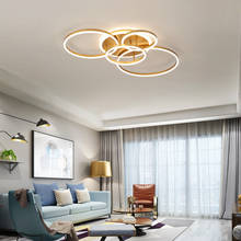 New Round Ceiling Light Modern Led Nordic Luxury Lighting Fixture Living Room Bedroom Hall Acrylic Gold Ring Indoor Decor Lamp 2024 - buy cheap