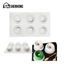 SHENHONG Love Heart Silicone Cake Mold Spiral Mousse Dessert Mould Valentines Day Wedding Gift Muffin Pastry Tray Baking Pan 2024 - buy cheap