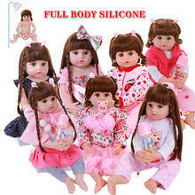 56CM Reborn Doll 22 Inch Baby Realistic Adorable Baby Dolls Full Silicone Cute Toddler Soft Touch Doll Water Proof Bath Toy 2024 - buy cheap