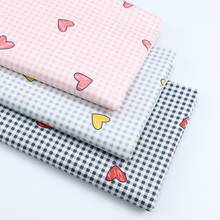 Printed Lattice Heart Twill Cotton Fabric,Patchwork Cloth,DIY Sewing Quilting Fat Quarters Material For Baby&Child 2024 - buy cheap