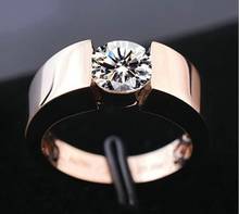 Горячая Мужская мода розовое золото кольцо парное кольцо серебряное кольцо с золотым покрытием ювелирные изделия Свадебные кольца мужские кольца обручальное кольцо 2024 - купить недорого