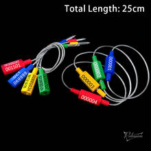 10 шт. одноразовые болт Тип Стальная проволока свинцовая пломба контейнерные пломбы Анти-кражи блокировки логистики грузовик печать серийного номера 25 см 2024 - купить недорого