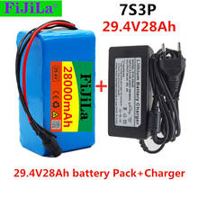 2021 ok New 7s3p Electric Bicycle Lithium Ion Battery 29.4V 28000mAh 15A BMS 250W 24V 350W 18650 Battery Pack BMS + Charger 2024 - buy cheap