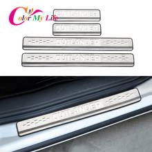 Color My Life Car Door Sill Scuff Plate Protectors Fit for Mitsubishi Outlander 2013 2014 2015 2016 2017 2018 2019 Accessories 2024 - buy cheap