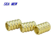 SEA MEW 100 PCS 8*12mm Metal Raw Brass Spacer Beads 5.5mm Hole Beads Loose Beads For Jewelry Making 2024 - buy cheap