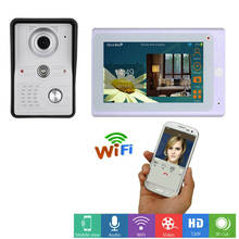 Видеодомофон с 7-дюймовым беспроводным Wi-Fi, 1x1200TVL, проводной дверной звонок, камера, поддержка удаленной разблокировки 2024 - купить недорого